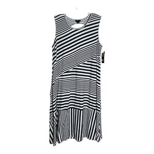 New Directions Women's Striped Sleeveless Dress‎ Casual Midi Medium Size M NWT